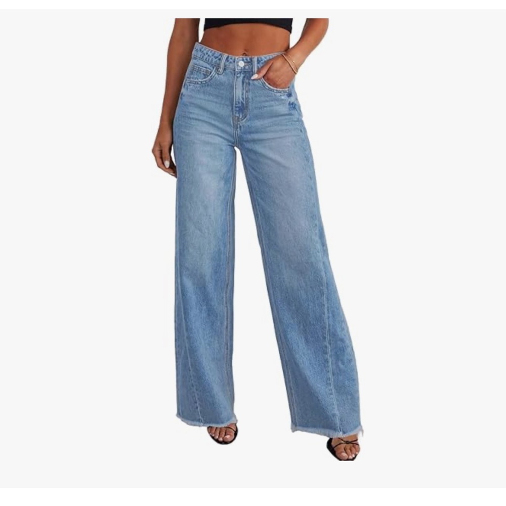 Sidefeel Women's Wide Leg Jeans High Waisted NWT